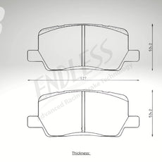 Endless Bremsbeläge Hinterachse für Tesla Art. C140240