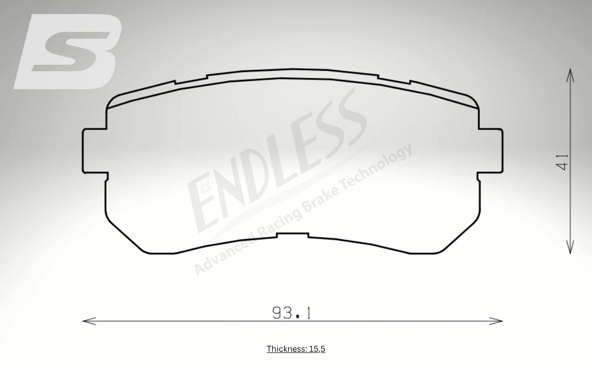 Endless Bremsbeläge Hinterachse für Hyundai Art. C44060