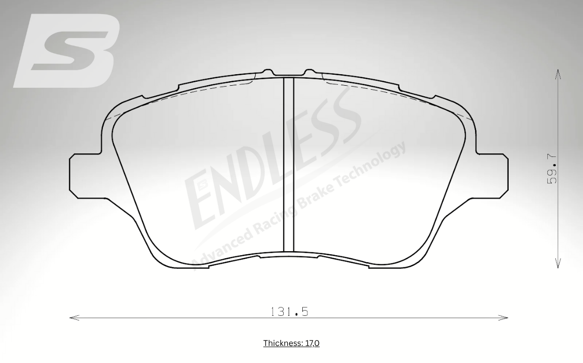 Endless Bremsbeläge Vorderachse für Ford Art. C73200