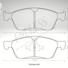 Endless Bremsbeläge Hinterachse für Ford Art. C83140