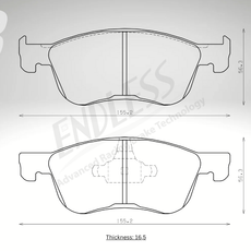 Endless Bremsbeläge Vorderachse für Ford Art. C83540