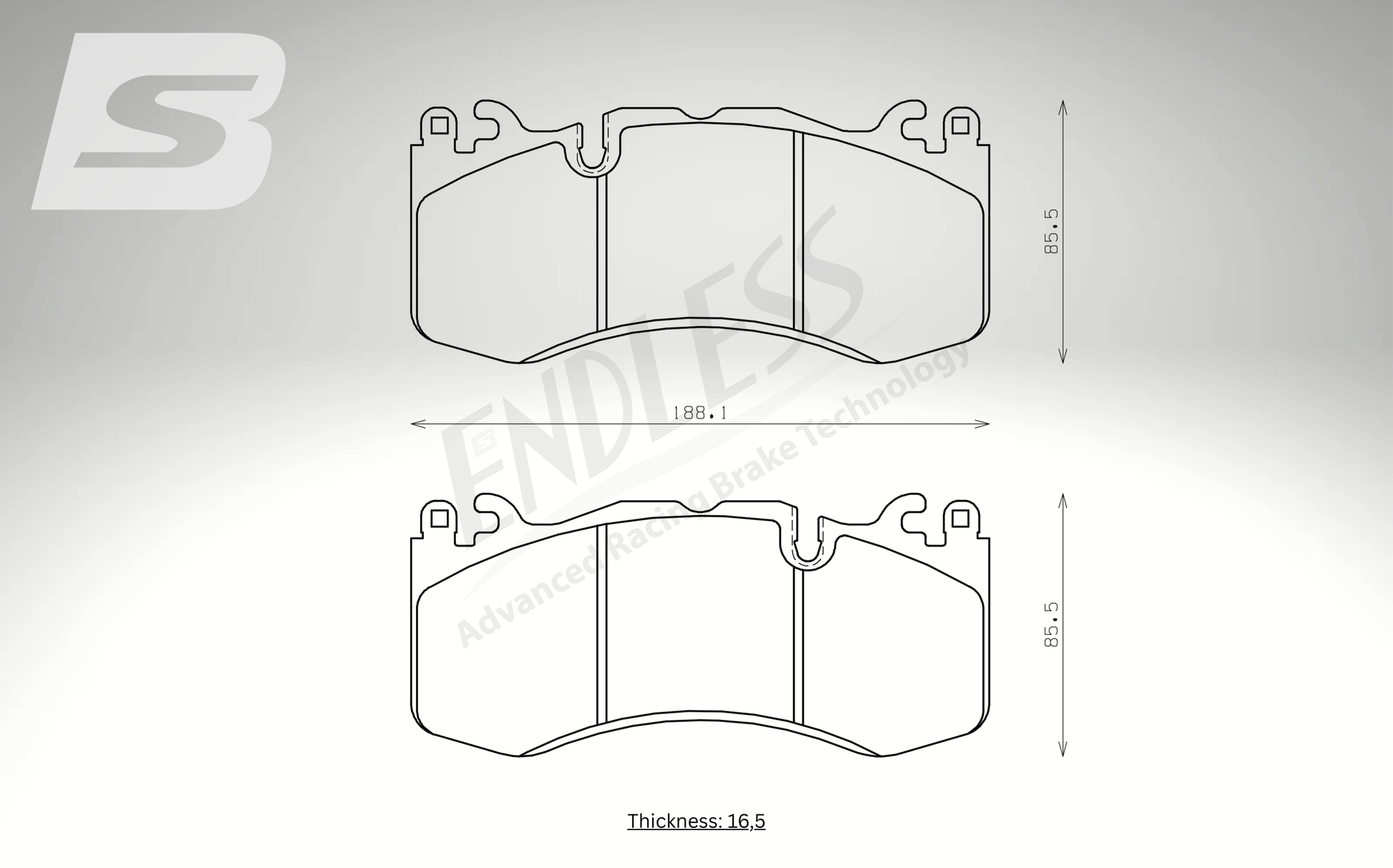Endless Bremsbeläge Vorderachse für Aston Martin Art. C83600