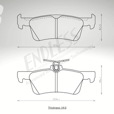 Endless Bremsbeläge Hinterachse für Ford Art. C84550