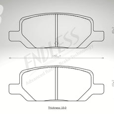 Endless Bremsbeläge Hinterachse für Tesla Art. C84630