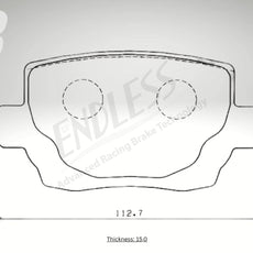 Endless Bremsbeläge Hinterachse für Tesla Art. C84660