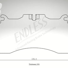 Endless Bremsbeläge Vorderachse für Lexus Art. D13360