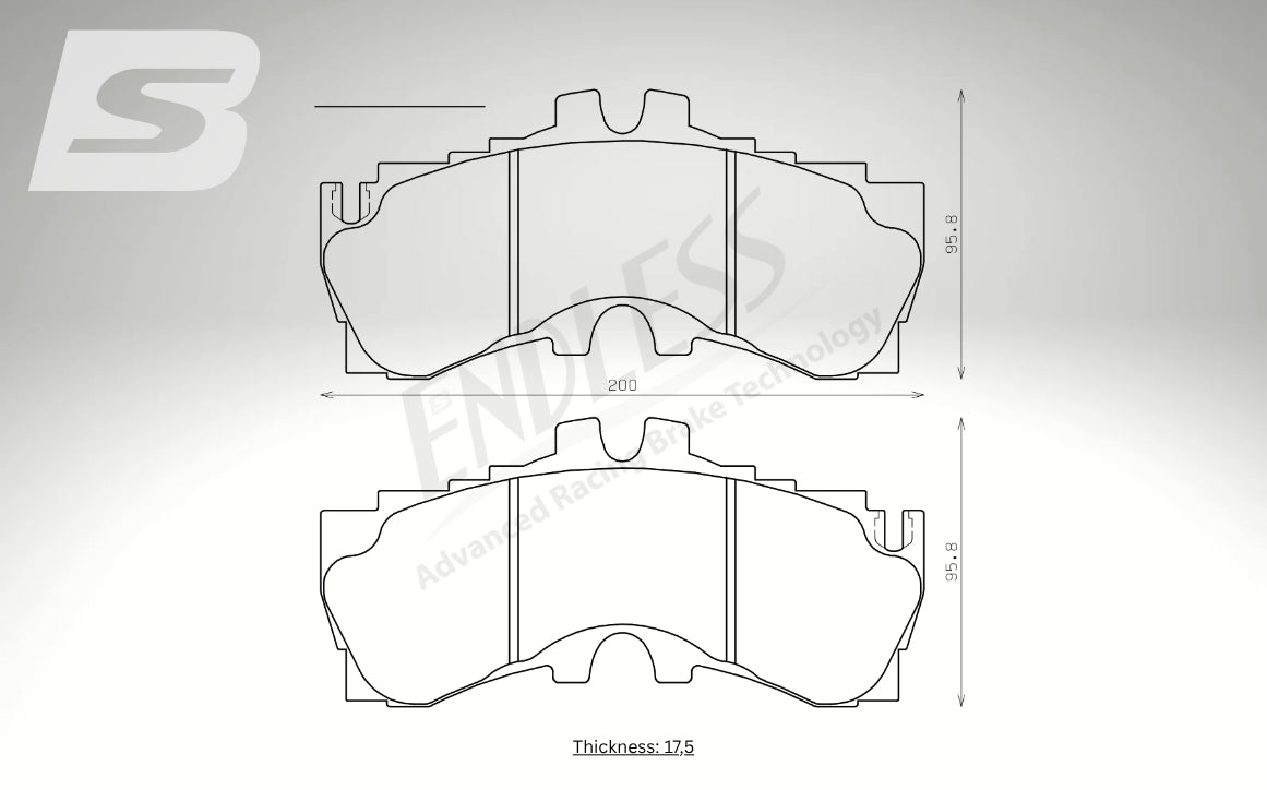 Endless Bremsbeläge Vorderachse für Lexus Art. D13840