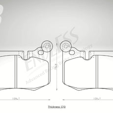 Endless Bremsbeläge Hinterachse für Lexus Art. D14710