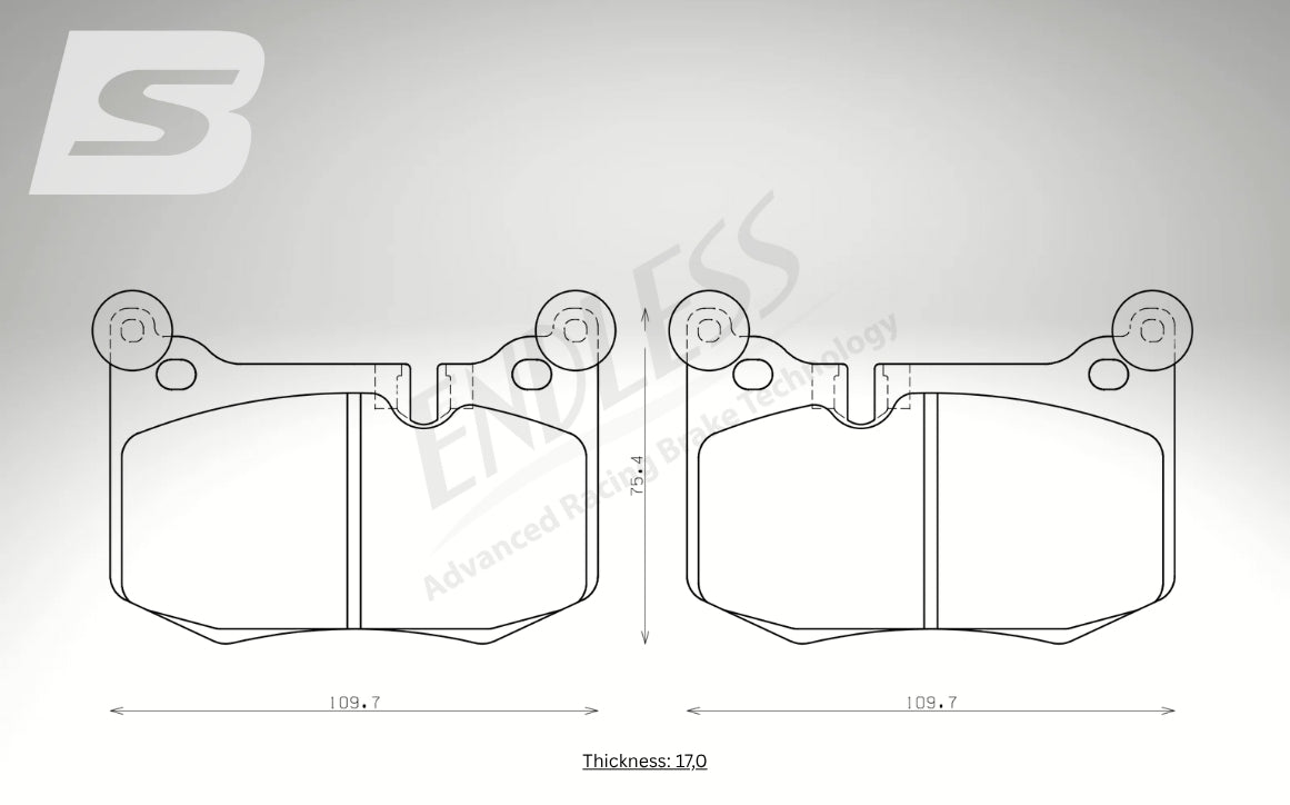 Endless Bremsbeläge Hinterachse für Lexus Art. D14710