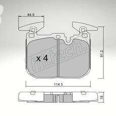 fri.tech. Bremsbeläge Vorderachse für BMW Art. F130390