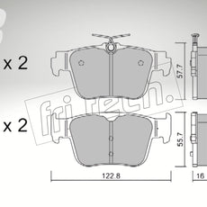 fri.tech. Bremsbeläge Hinterachse für Cupra Art. F143170