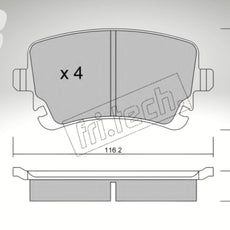 fri.tech. Bremsbeläge Hinterachse für Audi Art. F54702
