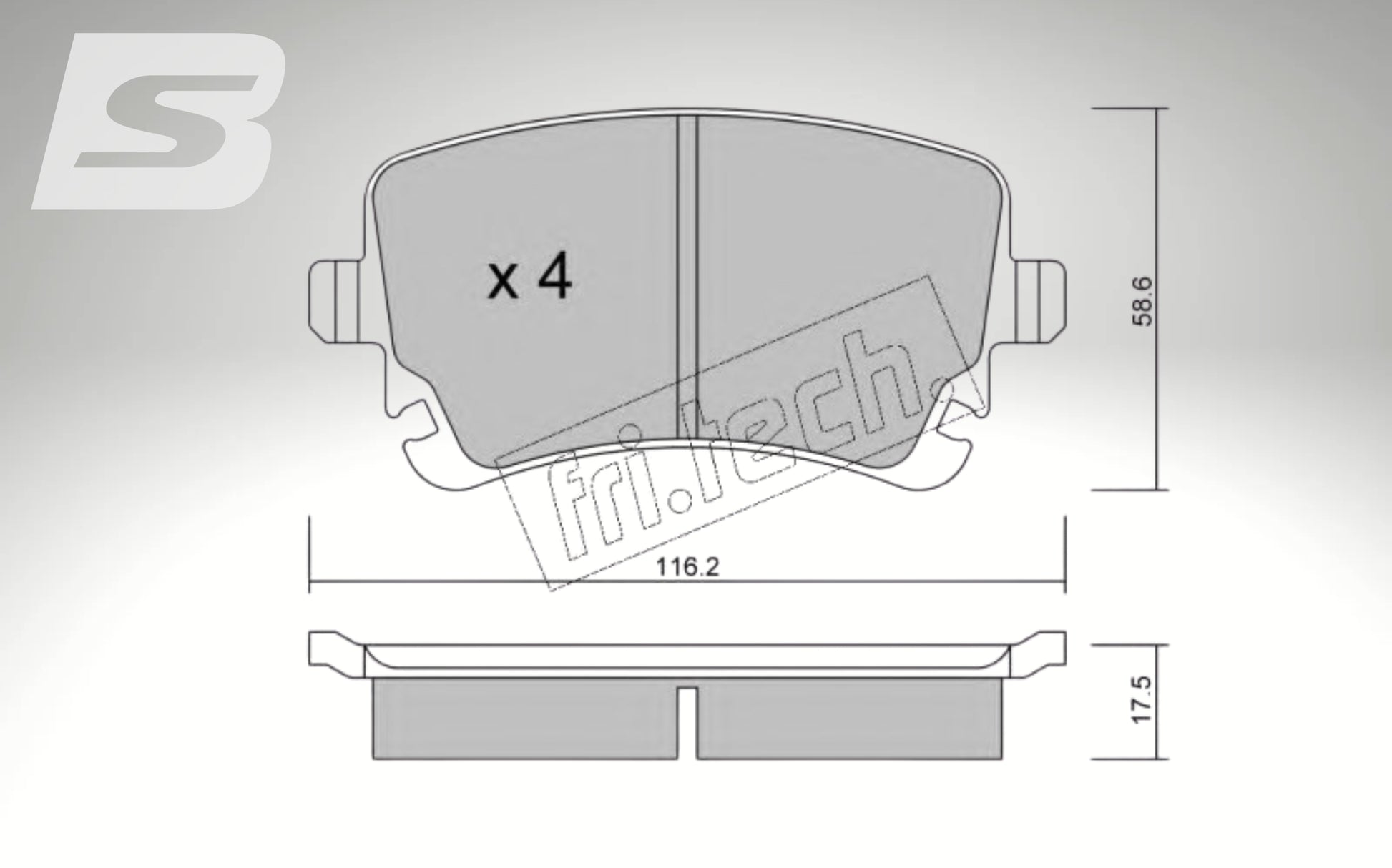 fri.tech. Bremsbeläge Hinterachse für Audi Art. F54702