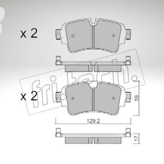 fri.tech. Bremsbeläge Hinterachse für Audi Art. F141290